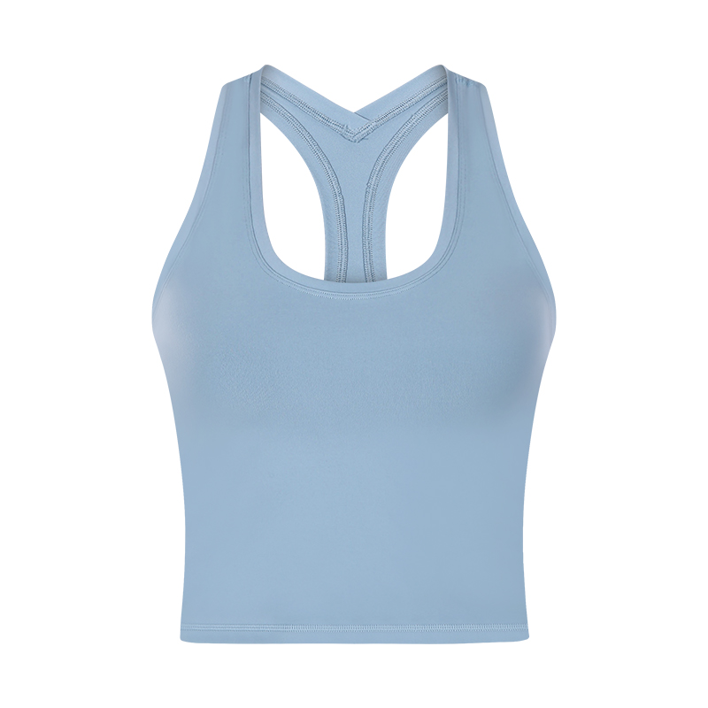 ladies' fitted racerback workout tank