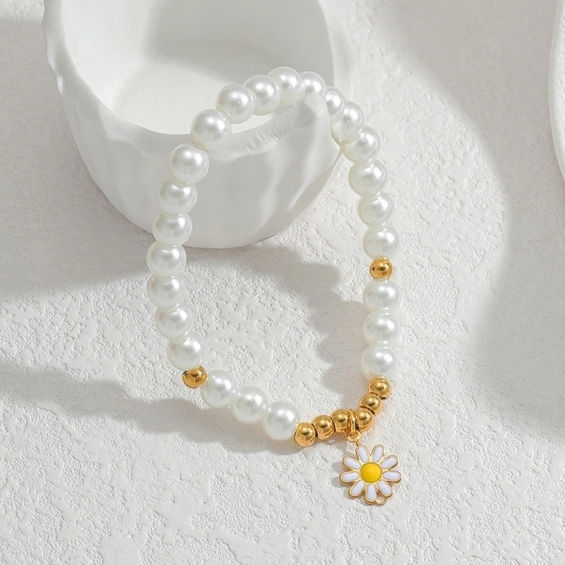 Elegant Flower 304 Stainless Steel Stainless Steel Bracelets In Bulk