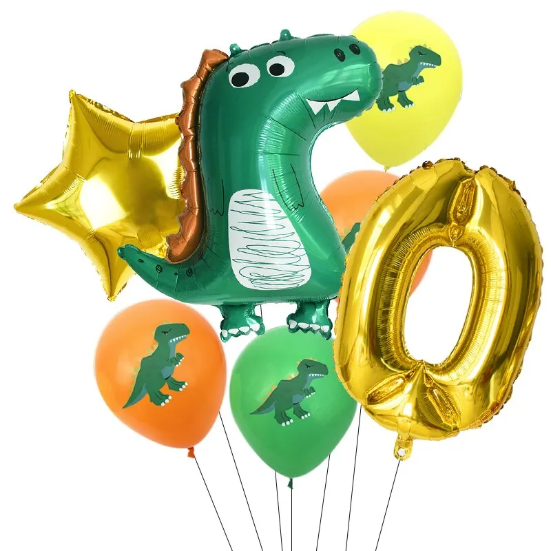 Dinosaur Party Balloon Dinosaur Birthday Party Foil Number Balloons Kids Wild Animal Jungle Birthday Party Decorations Globos