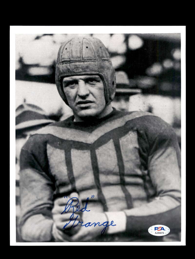 Red Grange PSA DNA Coa Signed 8x10 Photo Poster painting Autograph