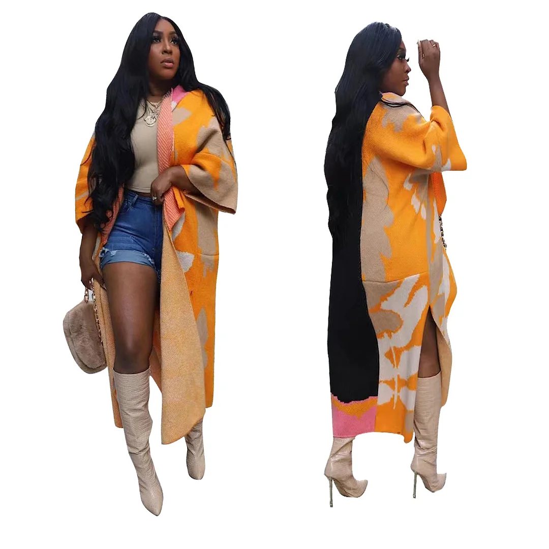 Toloer Toloer New Women's Casual Short Sleeve Knitted Long Coat-Outfit Ideas