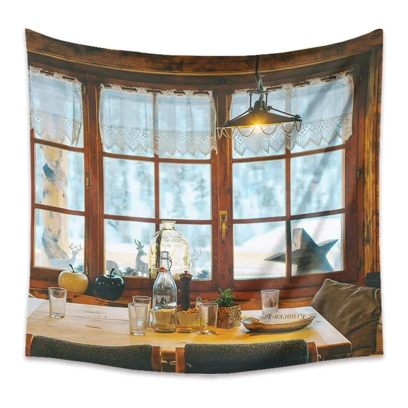 Nigikala scenery wall background cloth Nordic theme home decoration hanging cloth living room bedroom dormitory tapestry 230x150cm