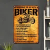 10 raisons d&rsquo;&ecirc;tre avec un motard - Panneaux en &eacute;tain m&eacute;tallique(20*30cm/30*40cm) - Garage