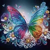 (US Local)4Pack Butterfly-Crystal Rhinestone Diamond Painting(30x30cm)