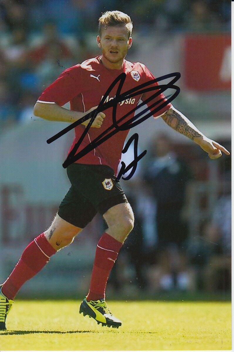 CARDIFF CITY HAND SIGNED ARON GUNNARSSON 6X4 Photo Poster painting 1.