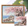 Scenery Full 11CT DIY Stamped Cross Stitch Kits 50x40cm Embroidery Needlepoint Starter Kits for Beginners Adults Home Decor