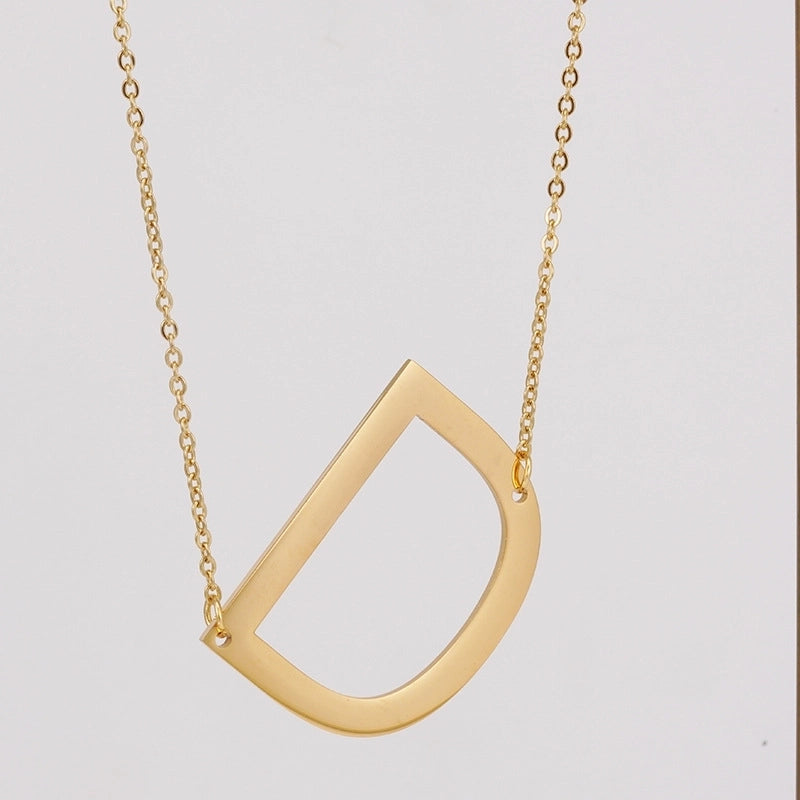 Minimalist Letter Stainless Steel Necklace Plating Stainless Steel Necklaces
