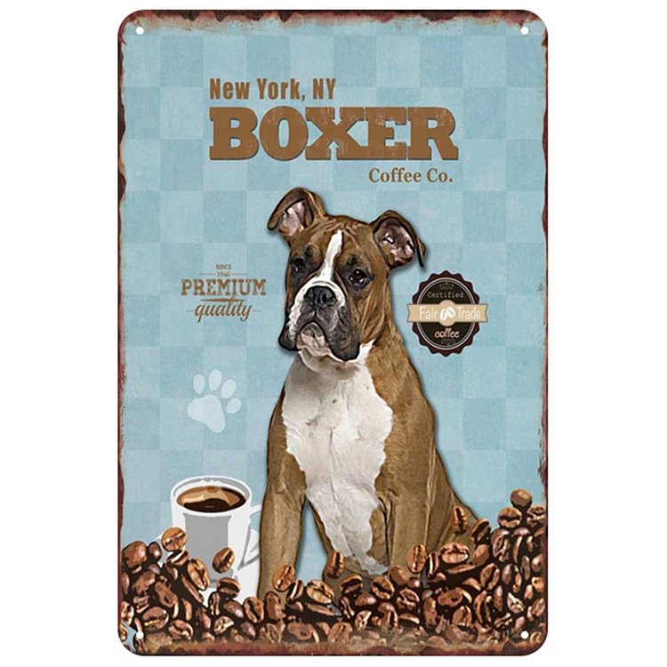 Dog - Boxer Vintage Tin Signs/Wooden Signs - 7.9x11.8in & 11.8x15.7in