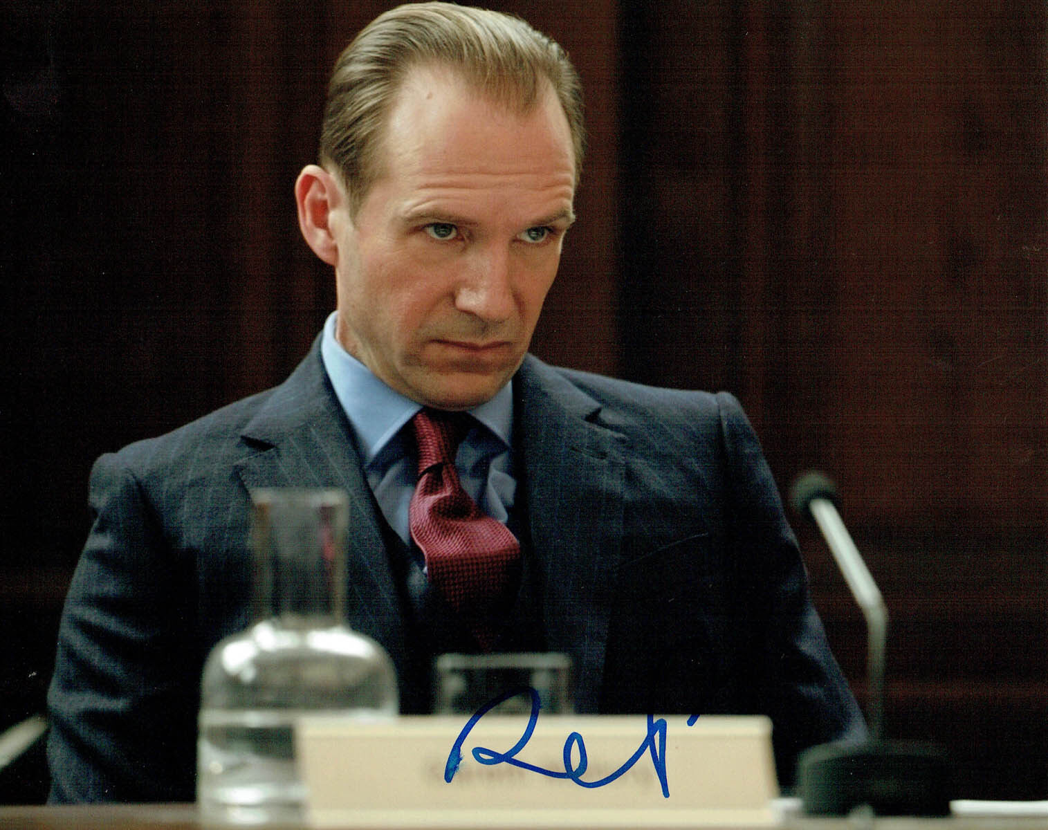 Ralph FIENNES M James BOND Autograph SIGNED 10x8 Photo Poster painting AFTAL COA