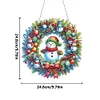 Diamond Painting Acrylic Christmas Snowman Wreath Diamond Painting Ornaments
