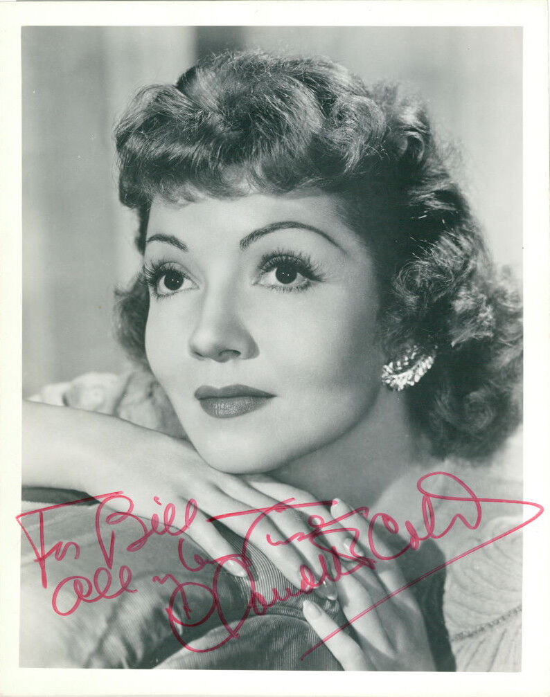 Claudette Colbert (Vintage, Inscribed) signed Photo Poster painting COA