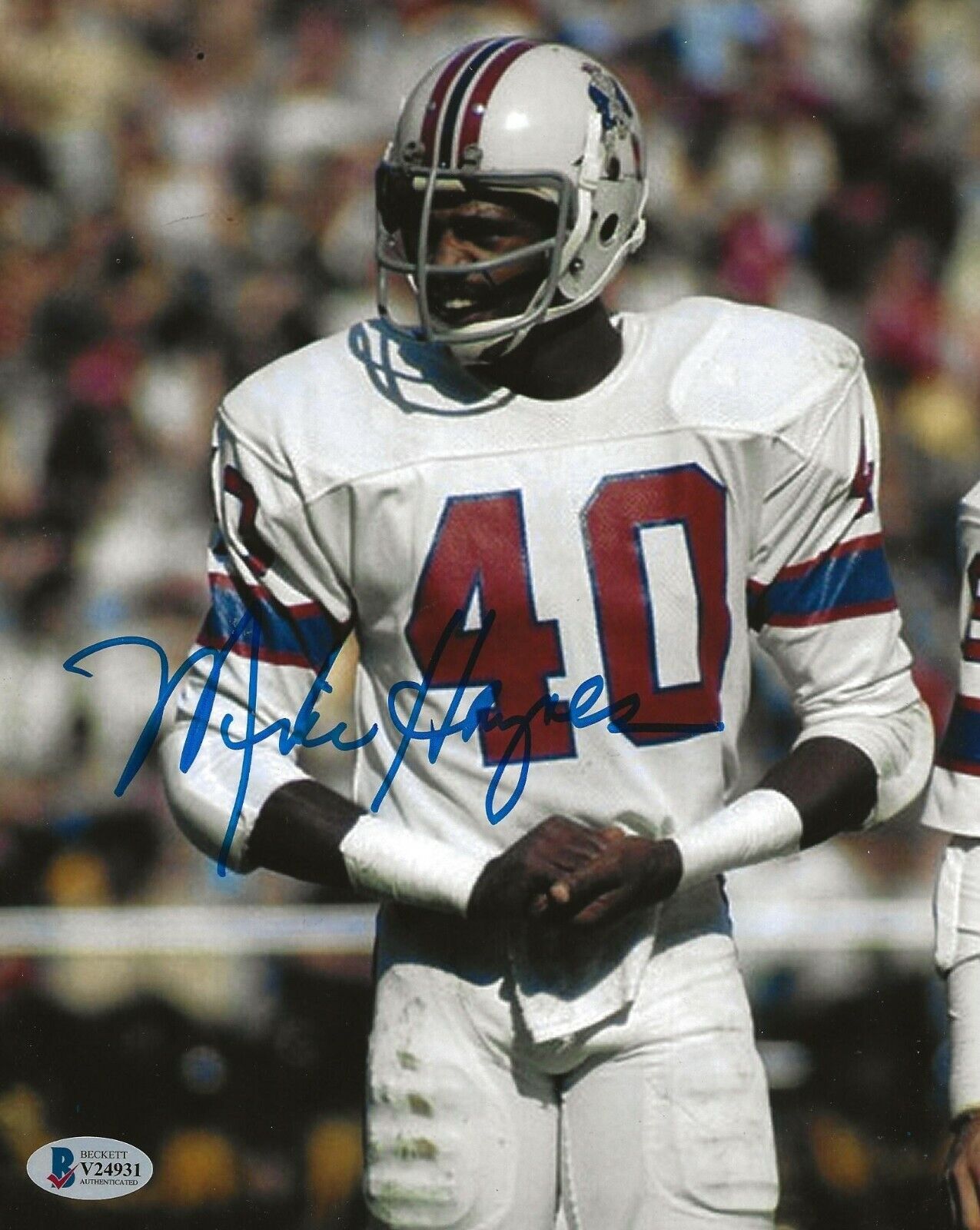 Mike Haynes signed New England Patriots 8x10 Photo Poster painting autographed BAS Beckett