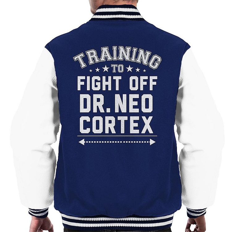 Crash Bandicoot Training To Fight Dr Cortex Men's Varsity Jacket