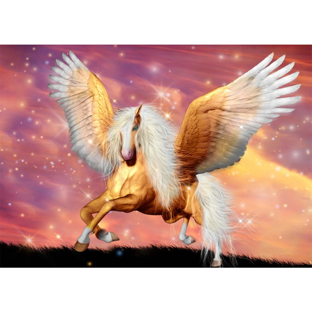 

40*30CM - Round Drill Diamond Painting - Unicorn, 501 Original
