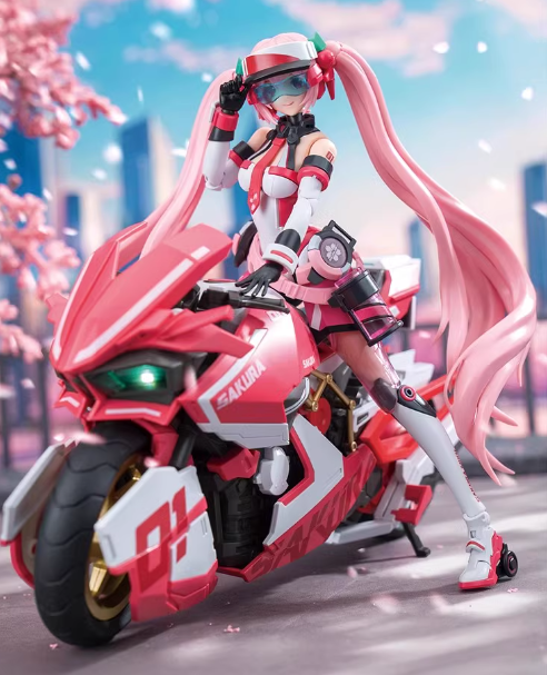 「予約販売」SOSKILL YOLOPARK 桜 機甲少女 可動 1/12 プラモデル バイク付き