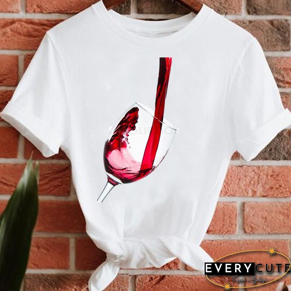 Women Lady Short Sleeve T-Shirts Print Tee Fashion Summer Clothes Female Style New 90S Trend Tshirt Top Graphic T-Shirt