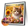 Diamond Painting -DIY Full Round Drill Flower Cat(40*40 CM)