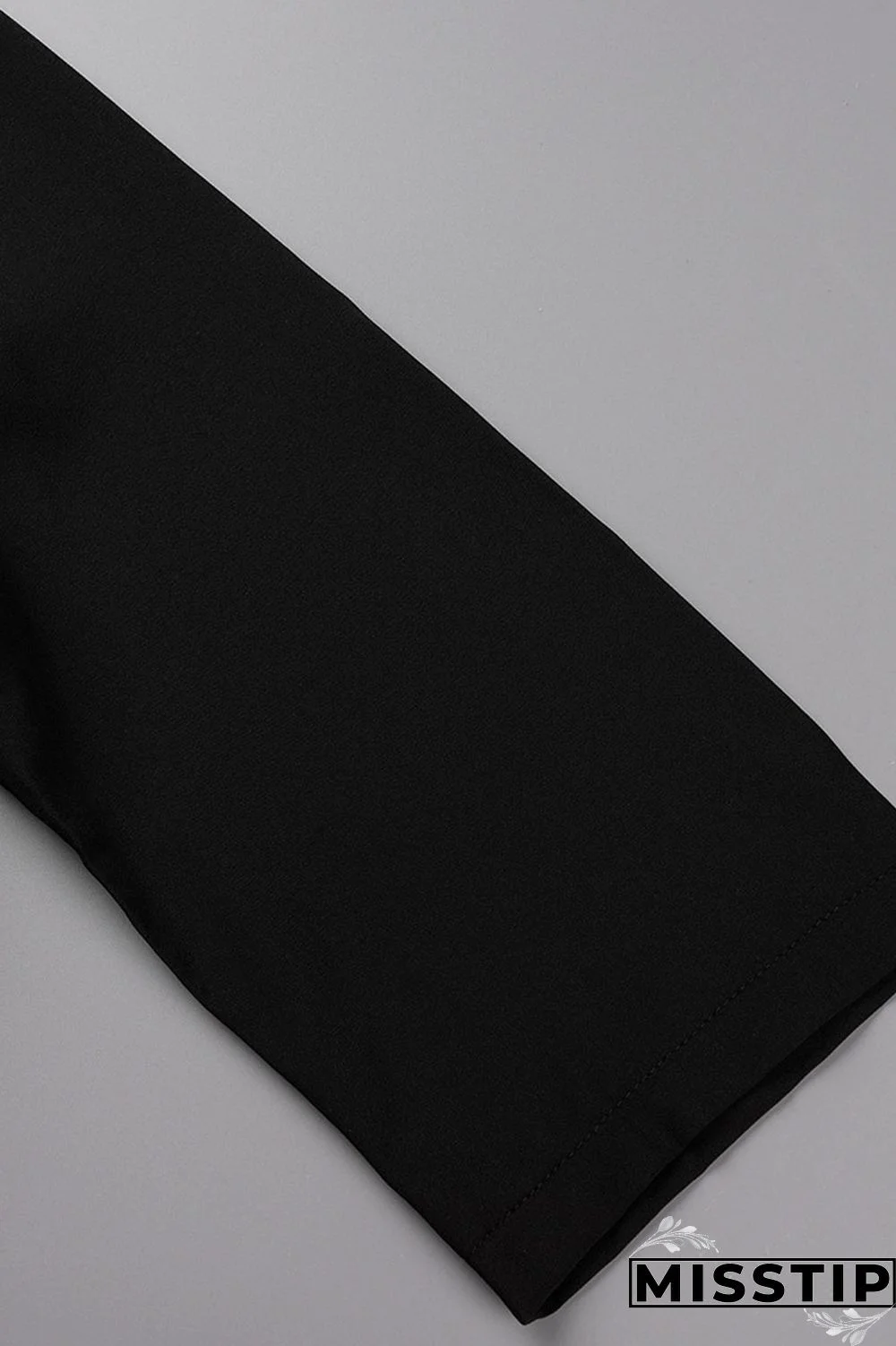 Black Casual Solid Patchwork Buckle Turndown Collar A Line Dresses