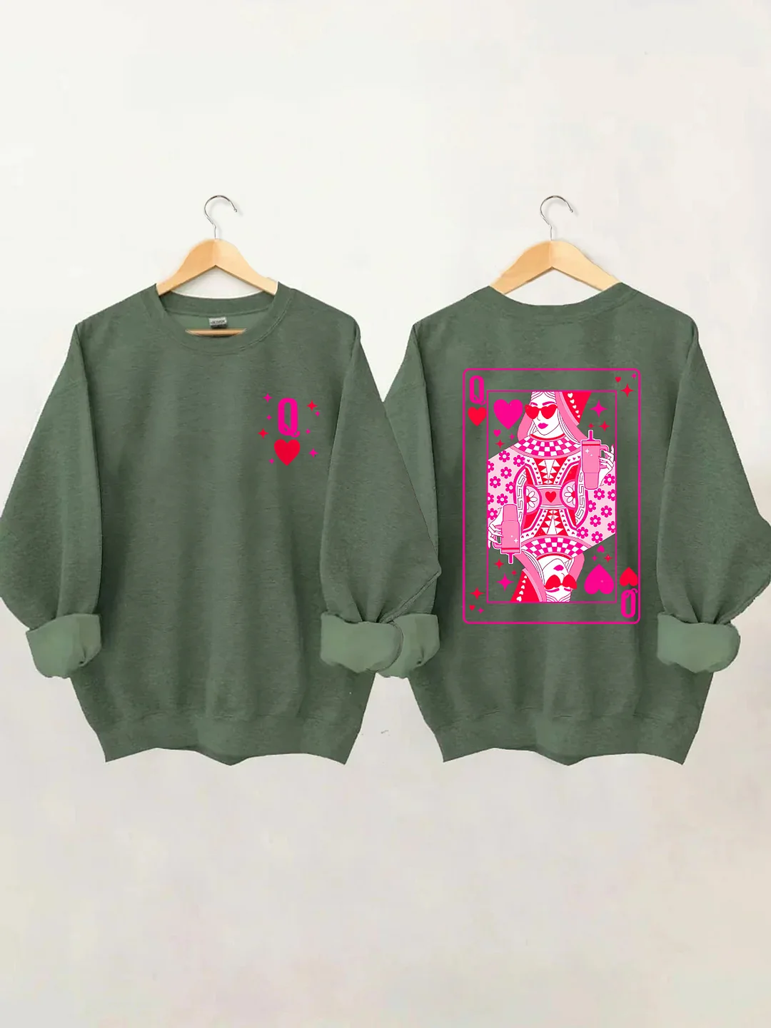  Queen Of Hearts Valentine's Day Sweatshirt 
