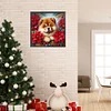 (40*40cm)Xmas Dog - Square Partial AB Drill Diamond Painting