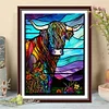 >SALE<5D DIY Full Round Drill Diamond Painting Stained Glass Yak Kit Home Decor(A3012)