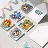 6 stücke sun diy diamant kunst grußkarten dankkarten und feiertagssegen