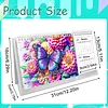Butterfly Diamond Art Monthly Flip Tabletop Calendar January 2027 - December 2028 Small Desktop Calendar Planner 24 Months for Living Room Bedroom Office Desk Gift Giving