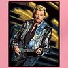 Johnny halliday - peinture diamant perceuse ronde - 30*40cm