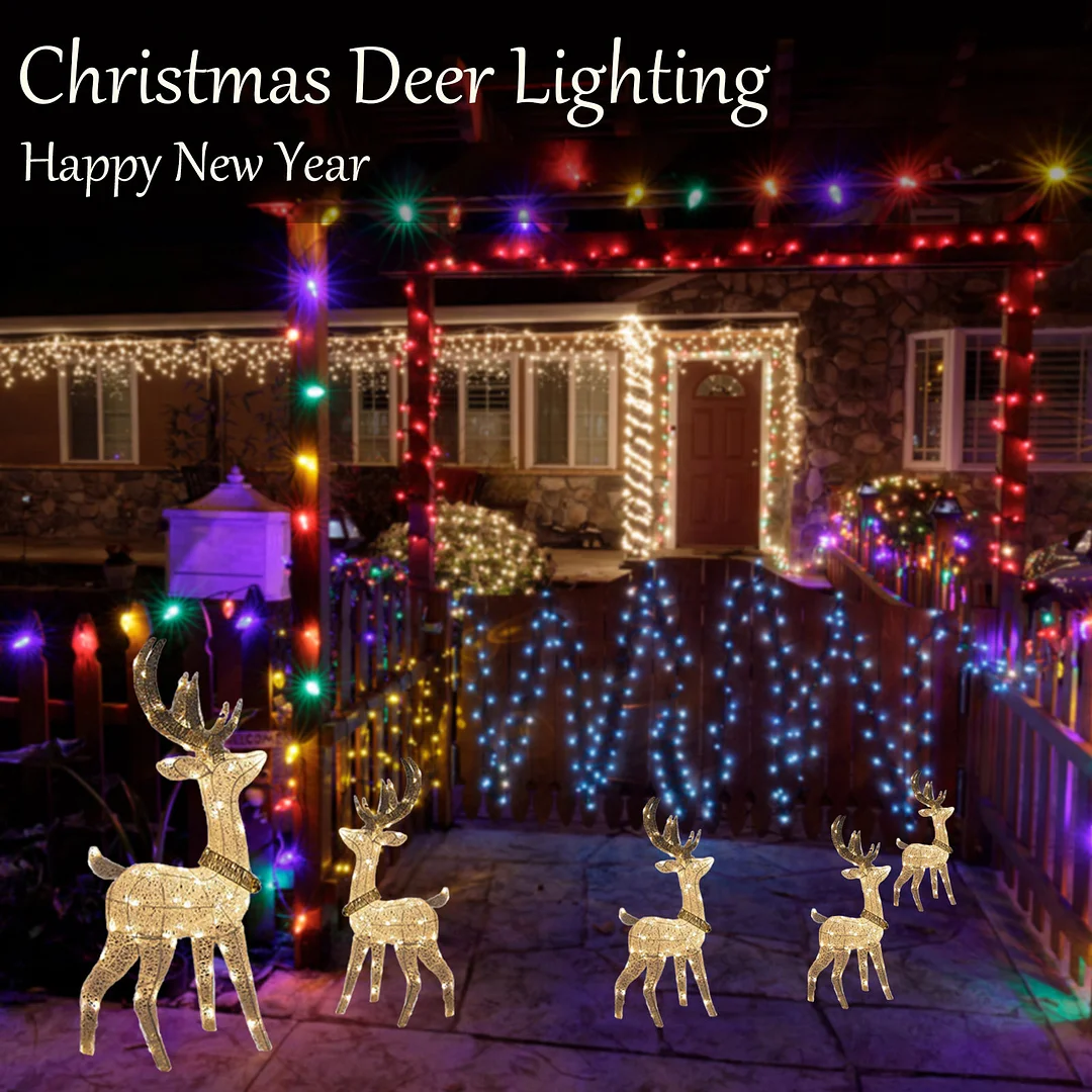 Christmas Deer Lighting Happy New Year-Sika Deer-2