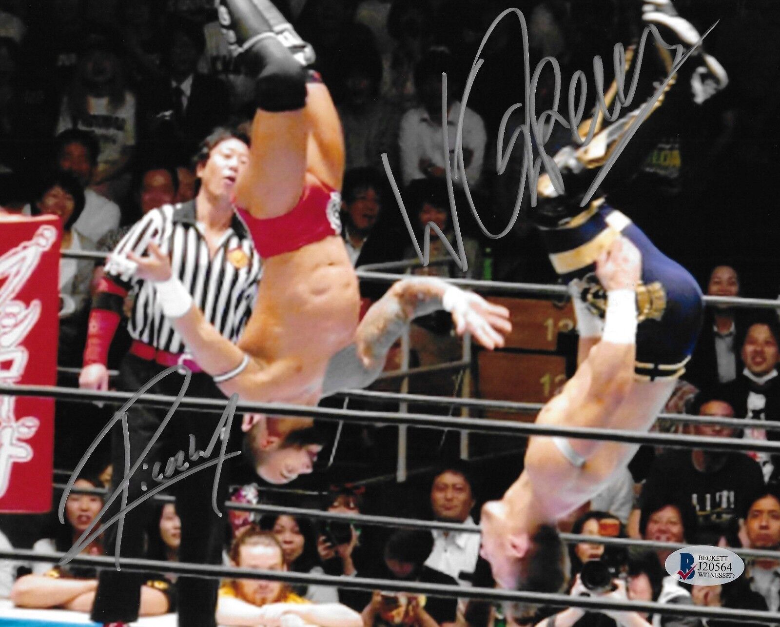 Ricochet Will Ospreay Signed 8x10 Photo Poster painting BAS COA NXT New Japan Pro Wrestling WWE