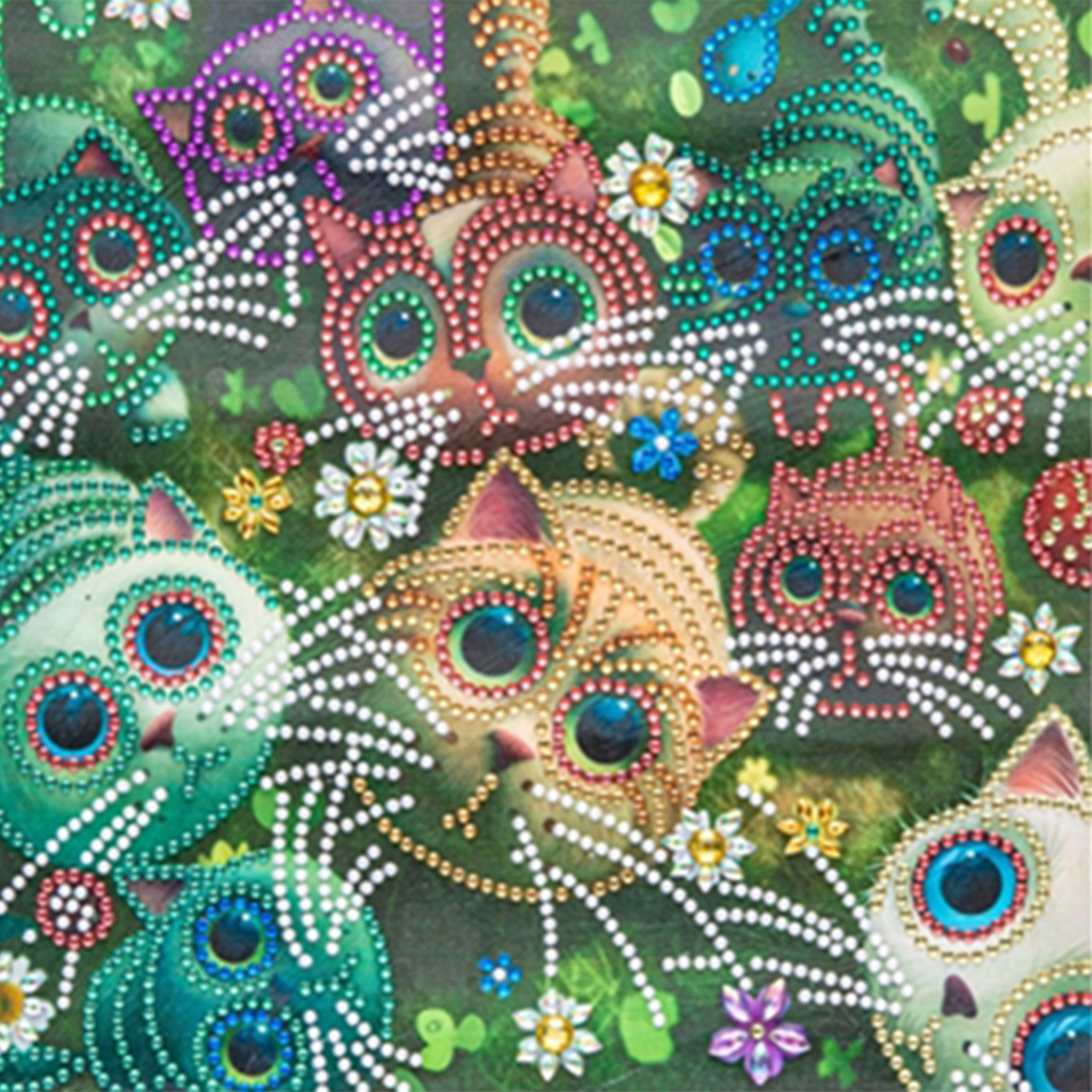 

30*30CM - Crystal Special Shaped Diamond Painting - Cute Cat, 501 Original