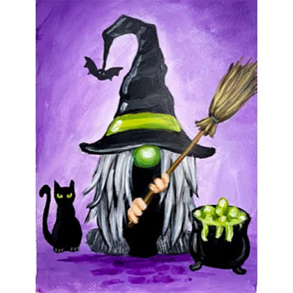 Diamond Painting - Full Round - Harry Potter Witch Broom Hat(40*40cm)-782420