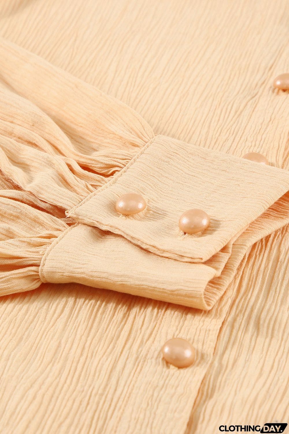 Ruffled Patchwork Bubble Sleeve Loose Shirt