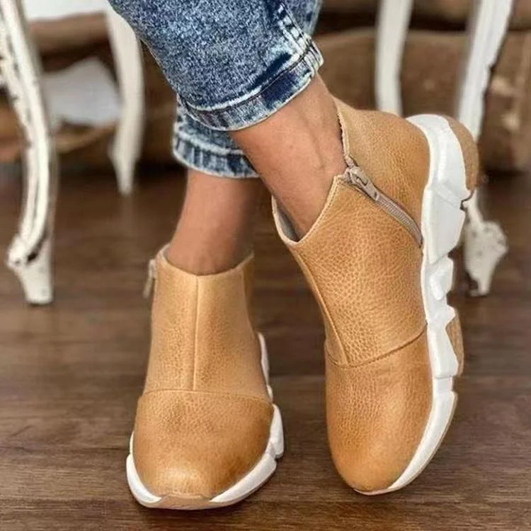 New Fashion Casual Zipper Ankle Boots shopify Stunahome.com