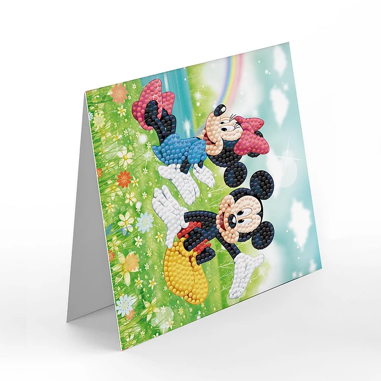 1-8Pcs Disney Diamond Painting Coasters DIY Stitch Mickey Mouse