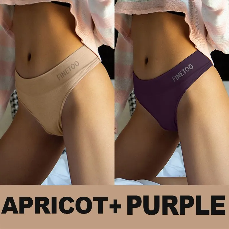 M-2XL Bodyshaper Panties Women Underwear 2PCS/Set Panties Female Lingerie Sexy G-string Underpants Solid Color Pantys Body Slim