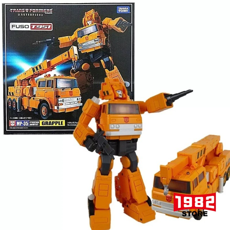 Transformers Masterpiece MP-35 Grapple Autobots - KO Version Posable Action Figure, Kids-Friendly Gift Toy with Crane Conversion Mode, Collectible for Transformers Enthusiasts & Collectors