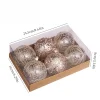 6PCS Christmas Tree 8CM Delicate Hanging Decor Balls