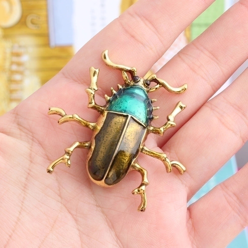 Casual Cute Pastoral Insect Beetles Bee Alloy Inlay Rhinestones Unisex Brooches