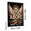 DIY Pearl Painting Rise Above for Home Wall Decor with Frame(30x40cm)