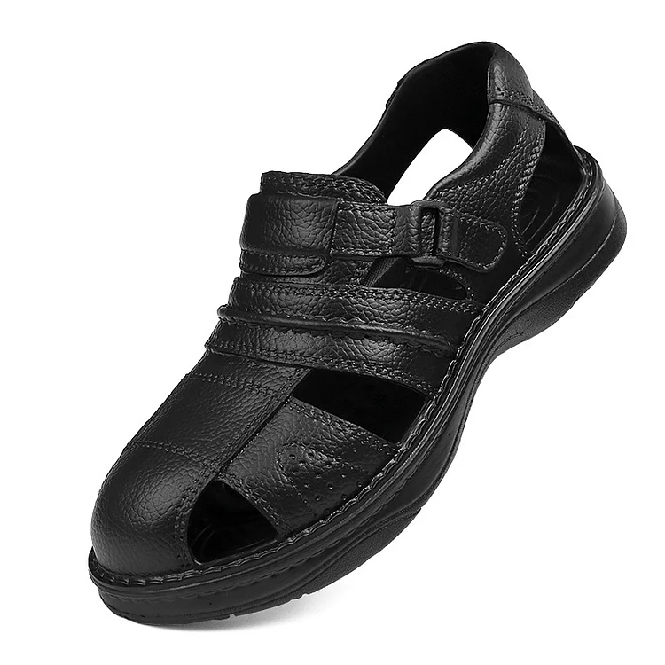 Sandals Men's Leather Sandals Fishing Shoes Slippers Cave Shoes Soft Radinnoo.com