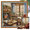 (US Local)Winter Warming Room-11CT Stamped Cross Stitch Kit(50x50cm)