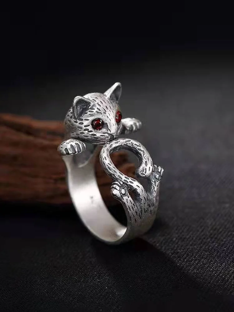 Personalized Cat Head Ring