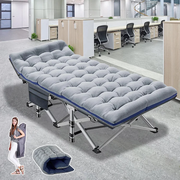 NAIZEA Fold Camp Cot for Adults Camping Bed Camp Cot Portable Heavy Duty Wide Sleeping Cots with Carry Bag for Camp Office Use