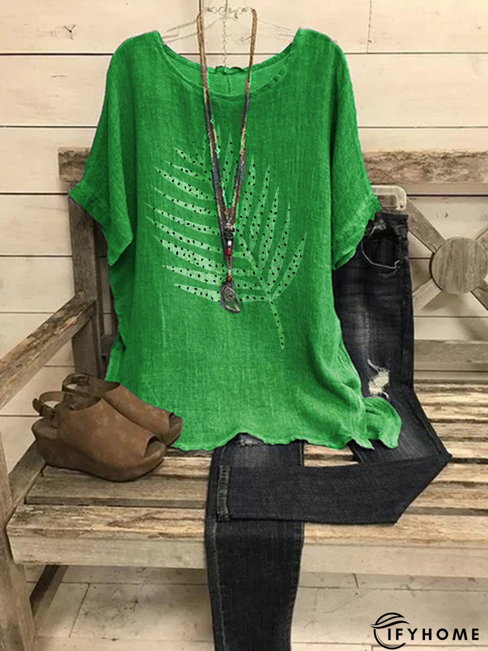 Plus size Vintage Casual T-shirt | IFYHOME