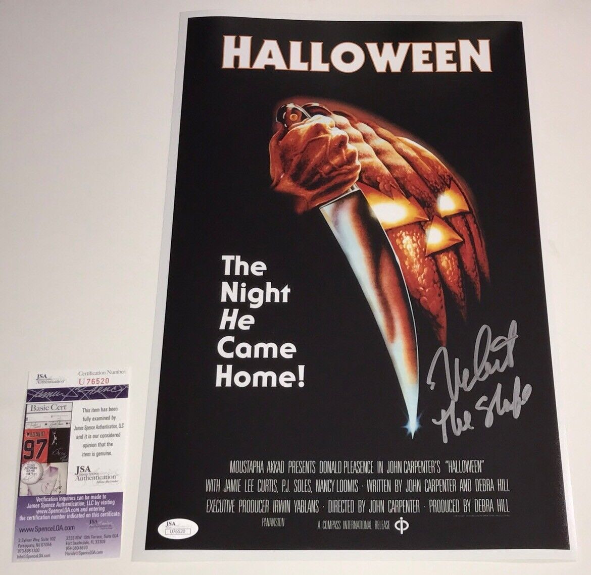 NICK CASTLE Signed HALLOWEEN 11X17 Photo Poster painting In Person Autograph THE SHAPE JSA COA