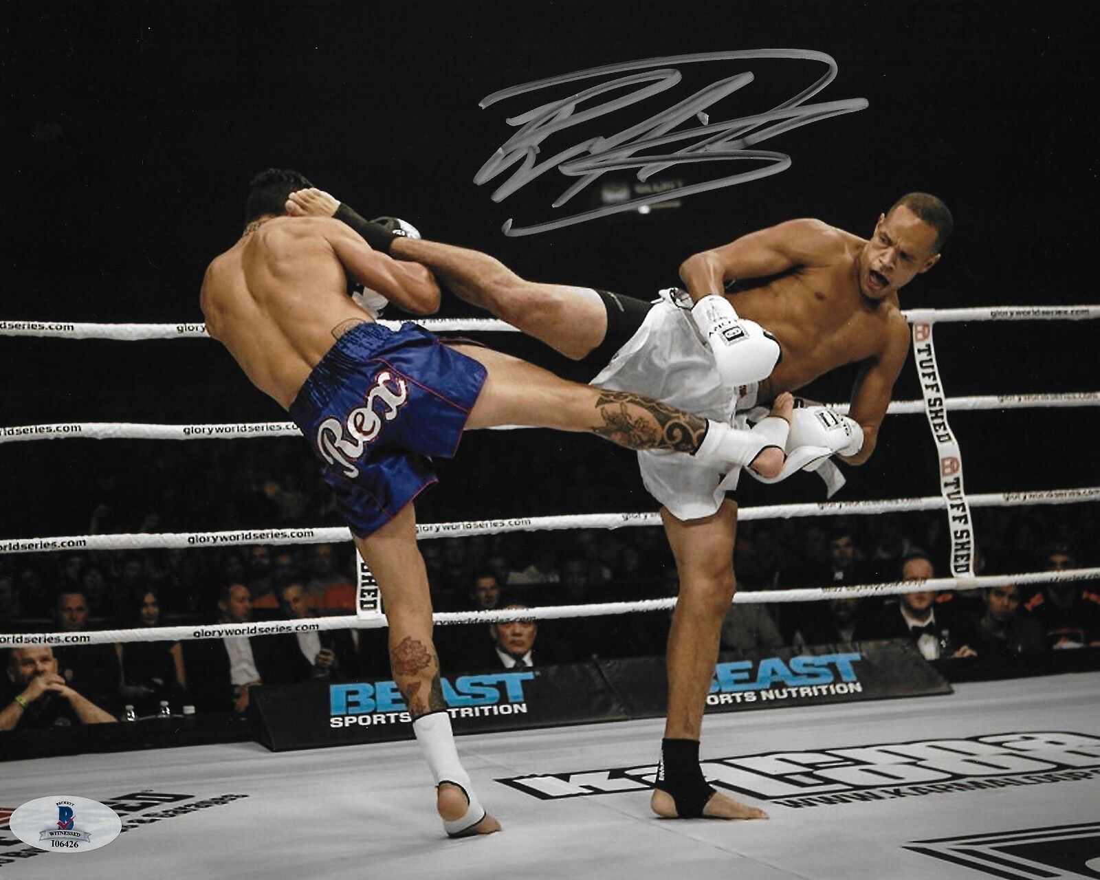 Raymond Daniels Signed 8x10 Photo Poster painting BAS COA Glory Kickboxing Picture Autograph 426