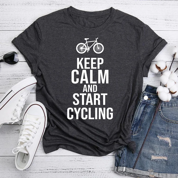 Keep Calm and Start Cycling T-Shirt Tee-05687-Annaletters