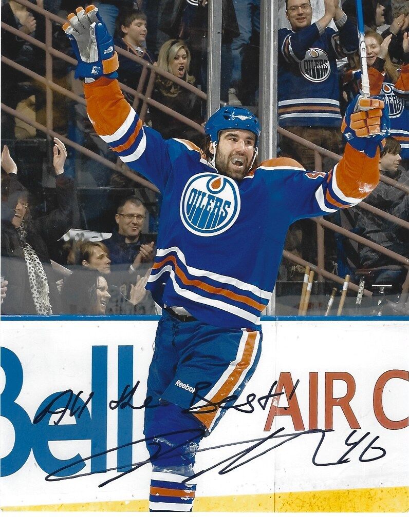 Edmonton Oilers Zack Stortini Signed Autographed 8x10 Photo Poster painting COA B