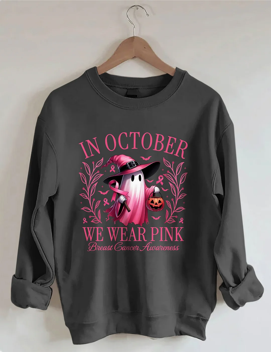 In October We Wear Pink Sweatshirt